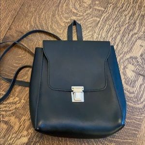 Brandy Melville Black Faux Leather Backpack